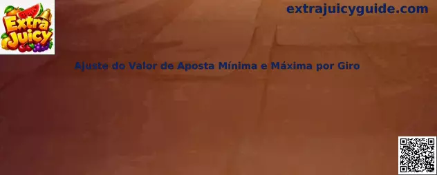 Ajuste del valor de apuesta mínima y máxima por giro