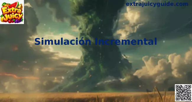 Interfaz conceptual de un juego de simulación incremental con mecánicas visuales llamativas